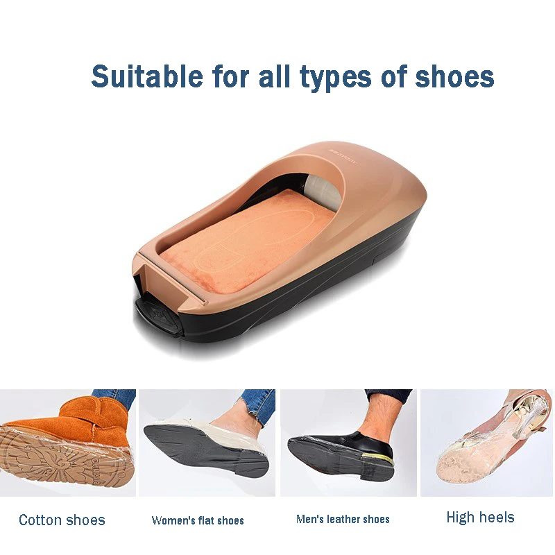 M&aacute;quina autom&aacute;tica para cubrir zapatos, equipo de pulido, juego de pies para el hogar, herramienta para zapatos, pel&iacute;cula dorada-0