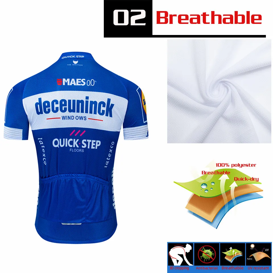 Мужская велосипедная Джерси Quick Step Deceuninck профессиональная командная дышащая