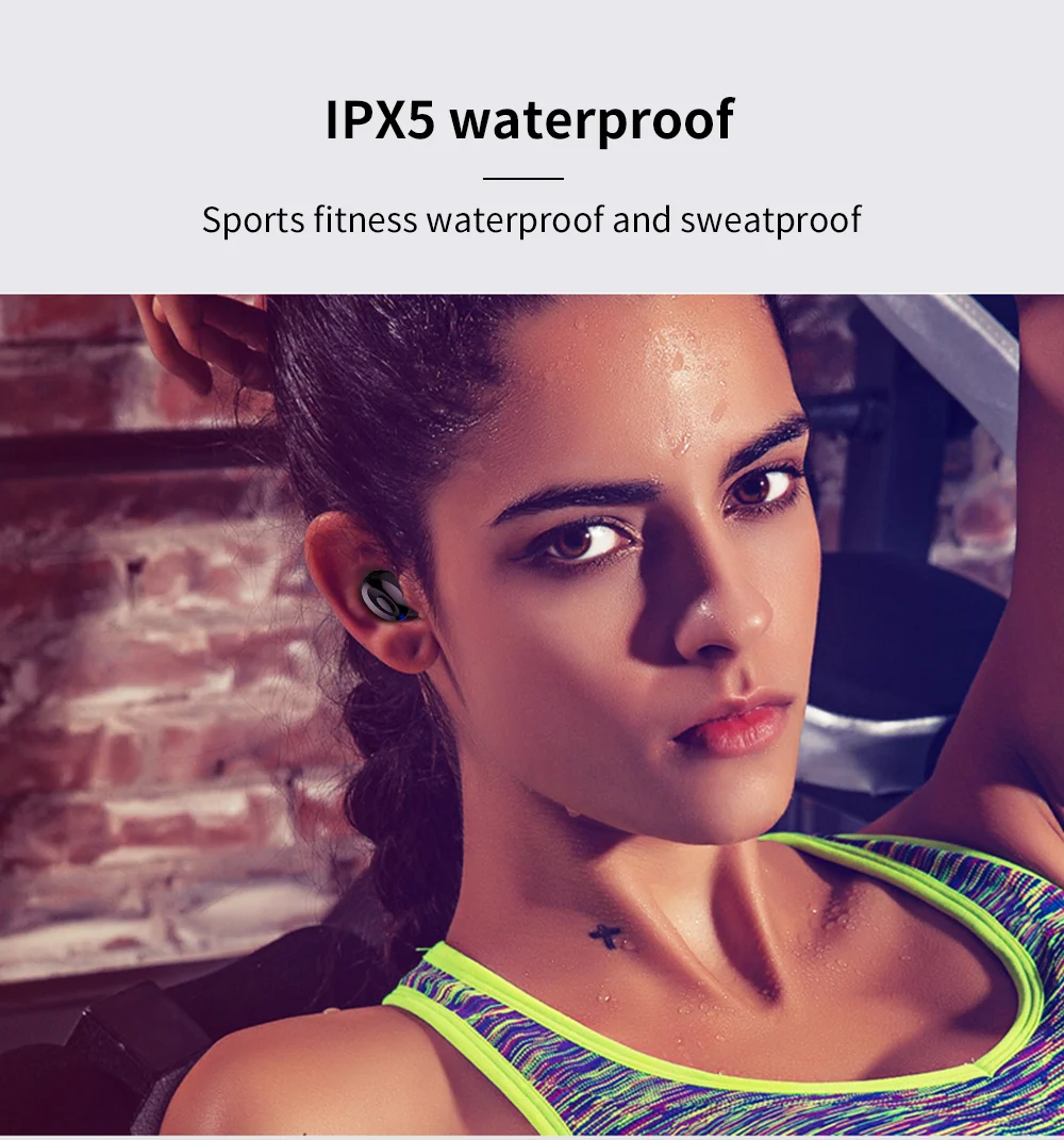FBYEG XG15 настоящие беспроводные наушники, Bluetooth наушники, спортивные наушники для телефона с зарядной коробкой, игровая гарнитура с микрофоном