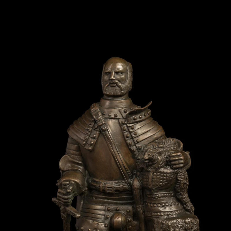 

[MGT] European style office decoration antique small size bronze soldier statue sculpture