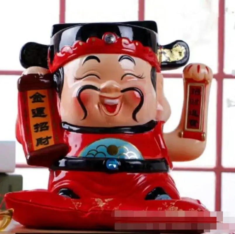 

10 Inch Handicrafts Lucky Cat Lucky Cat Gift Lucky Cat Yingfeng Shui Crafts Money Box Home Furnishing Store Decoration