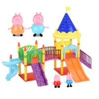 cartoon animal pig series anime toys amusement park family roles action figure pvc model children birthday gifts