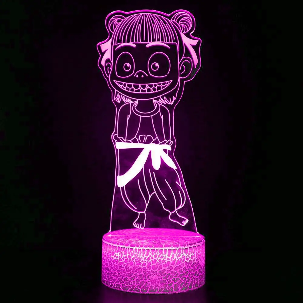

3D LED night light for Nezha's Fairy Tale Tour series Chinese fairy tale Toys Action Figure Birthday Gift Kid Toy free shipping