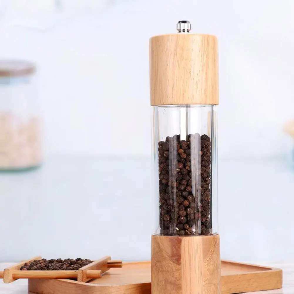 

2PCS Salt And Pepper Grinder Manual Food Herb Grinders Pepper Spice Mill Grinder Set Spice Jar Containers Kitchen Cooking Tools