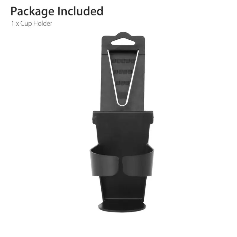 

Interior Water cup holder Truck 2 Pcs Beverage Universal Vehicle Case Drink Bottle Black Useful Parts
