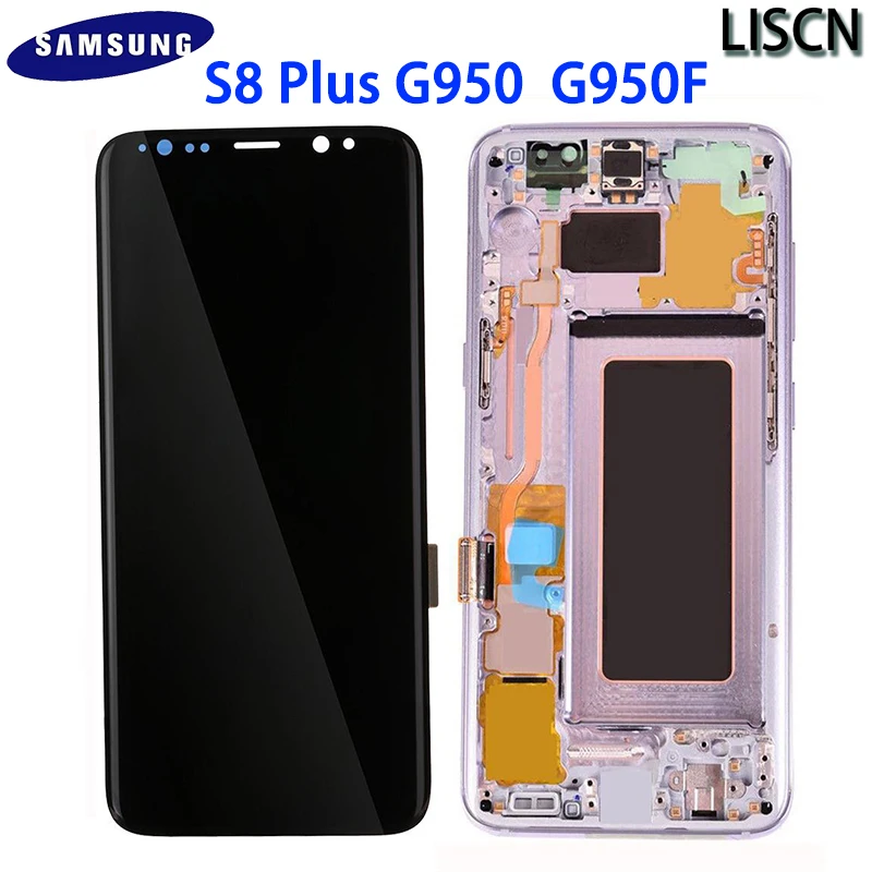 Оригинальный 6 2 ''для samsung Galaxy S8 Plus G955 G955F ЖК-дисплей с рамкой AMOLED дигитайзер