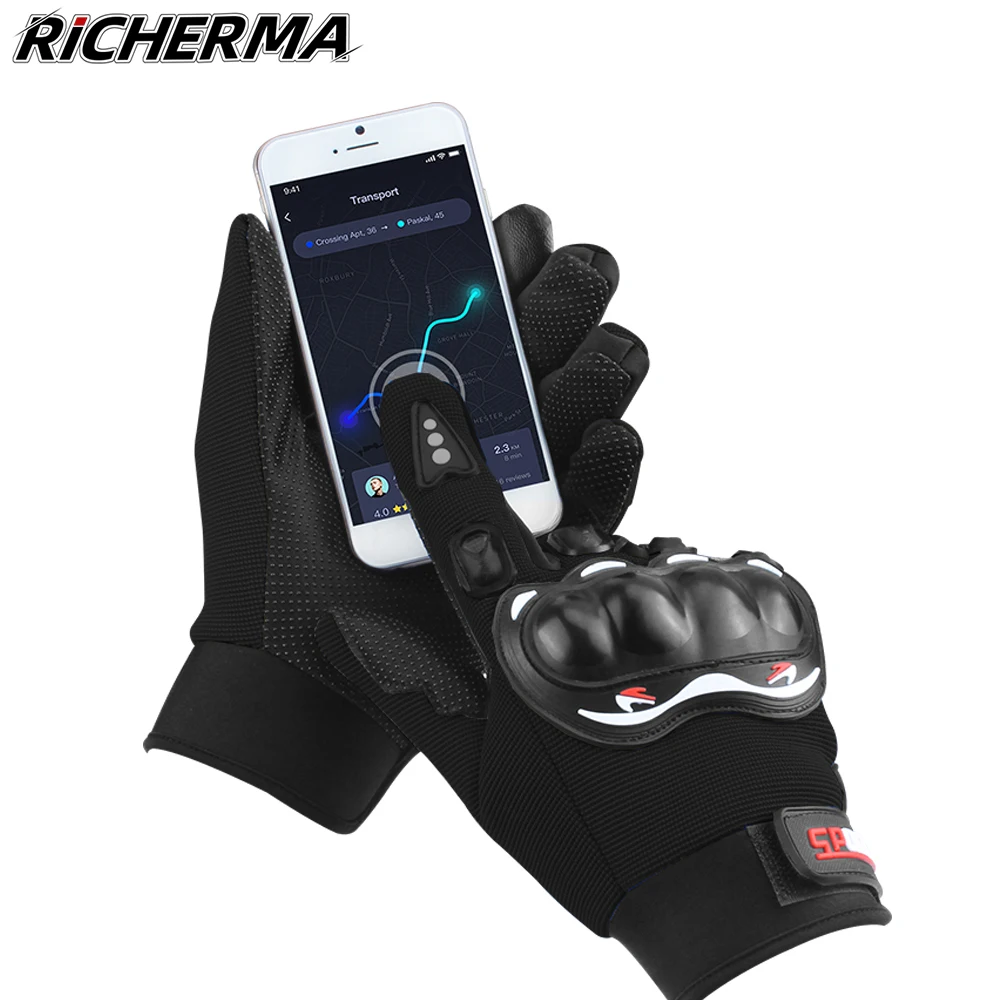 Летние черные мотоциклетные перчатки с закрытыми пальцами для мотокросса