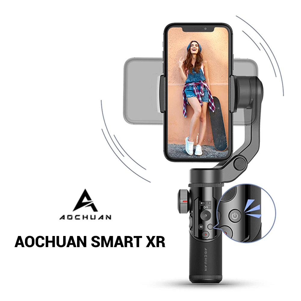 AoChuan Смарт XR/S1 ручной 3 осевой и портативный монопод с шарнирным замком для
