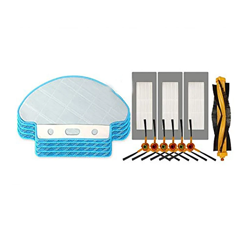 

Аксессуары, сменные фильтры/тряпки для швабры/боковая и роликовая щетка/наклейки с крючками Для ECOVACS DEEBOT OZMO 600 601 605, детали для очистителя