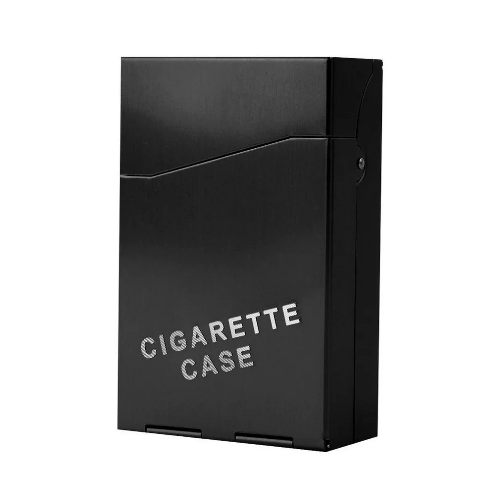 

OUTAD 4 Colors Portable Case for Cigarette Metal Case Aluminum 20 Pieces Cigar Cigarette Tobacco Holder Storage Case Pocket Box