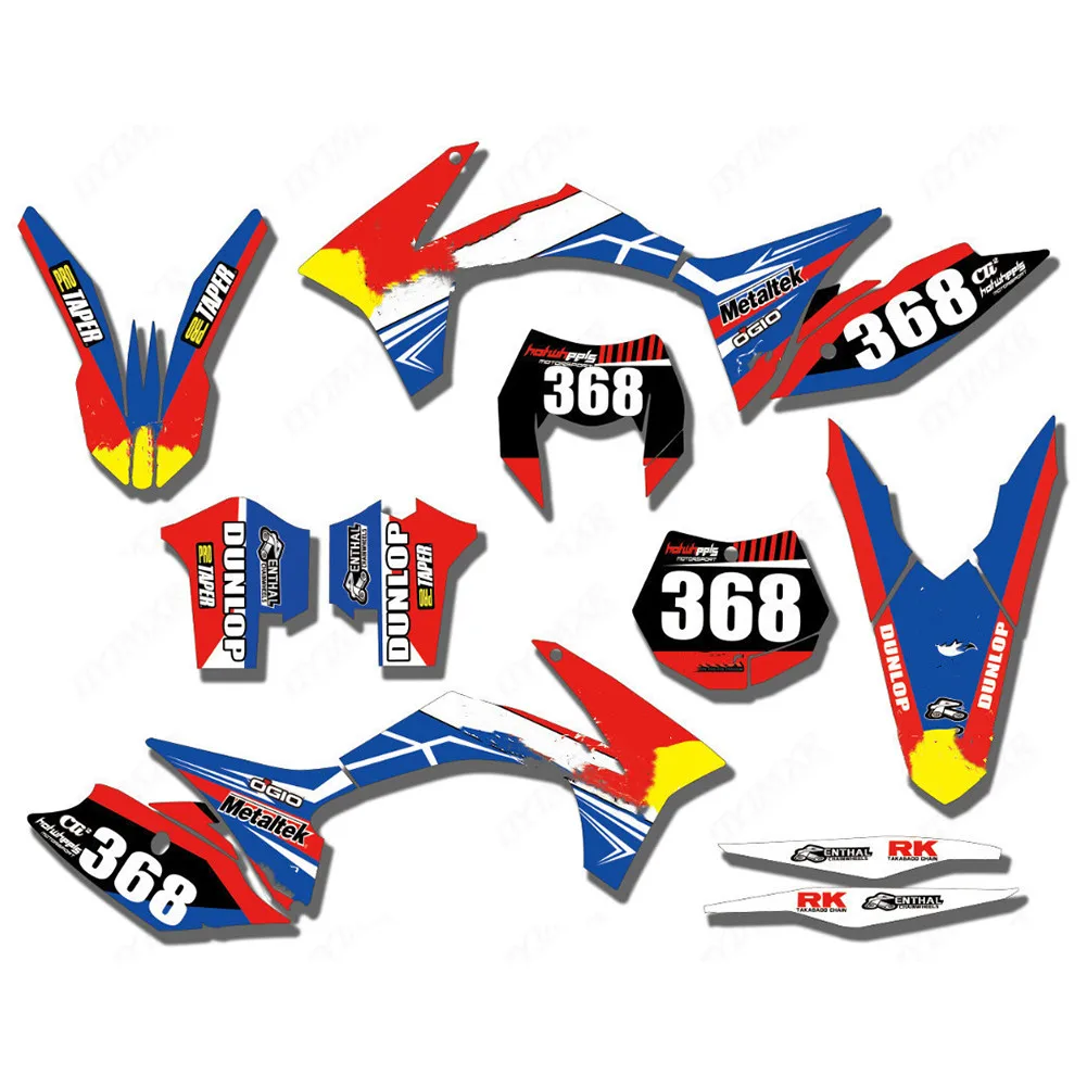 Бесплатные пользовательские цифры Имя Наклейки графические наклейки для KTM 125 150