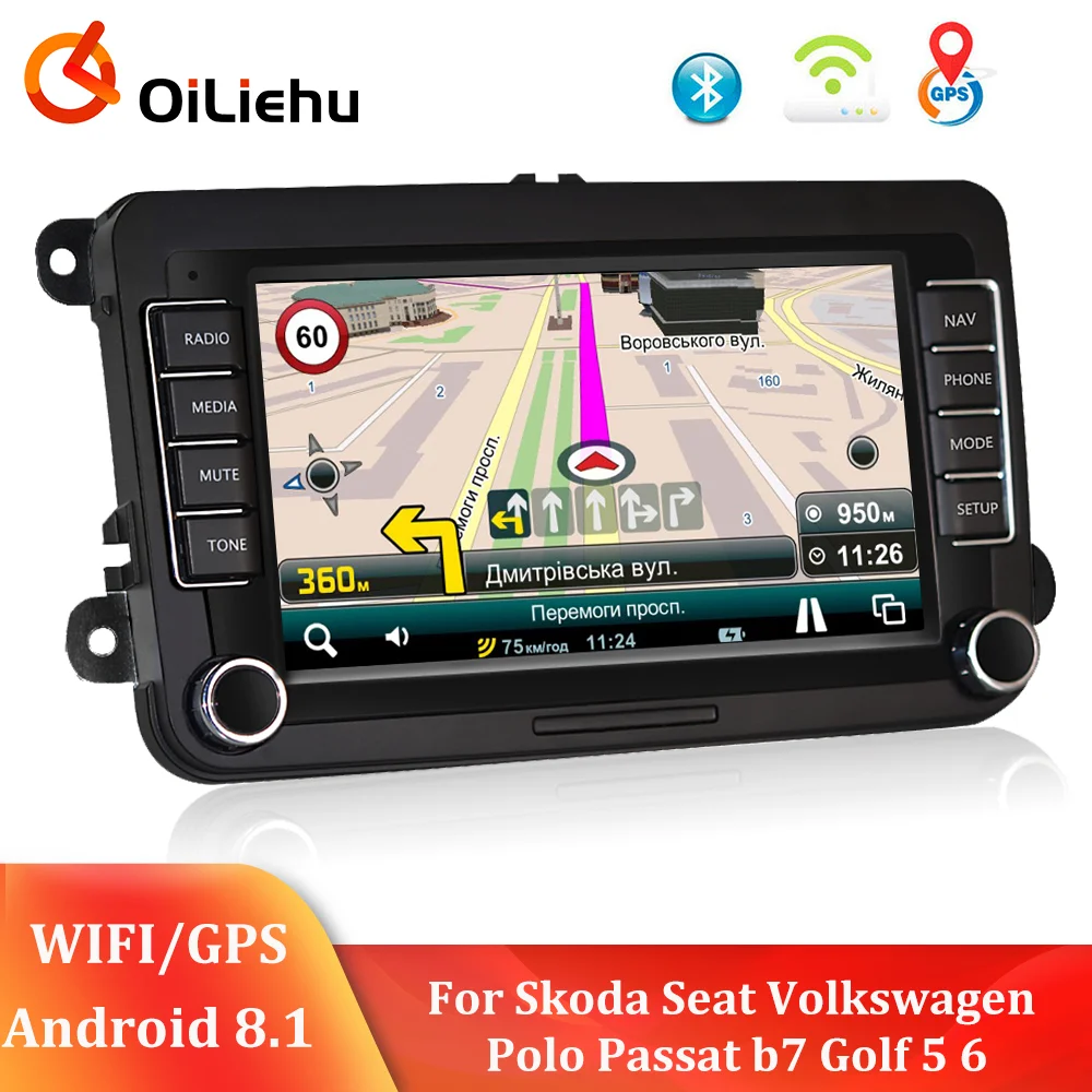 

Автомагнитола OiLiehu, мультимедийный плеер на Android, с GPS, Wi-Fi, для VW/Tiguan/Golf/Passat/b7/b6/Skoda/Seat/Octavia/Polo, типоразмер 2DIN