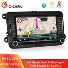 Автомагнитола OiLiehu, мультимедийный плеер на Android, с GPS, Wi-Fi, для VWTiguanGolfPassatb7b6SkodaSeatOctaviaPolo, типоразмер 2DIN