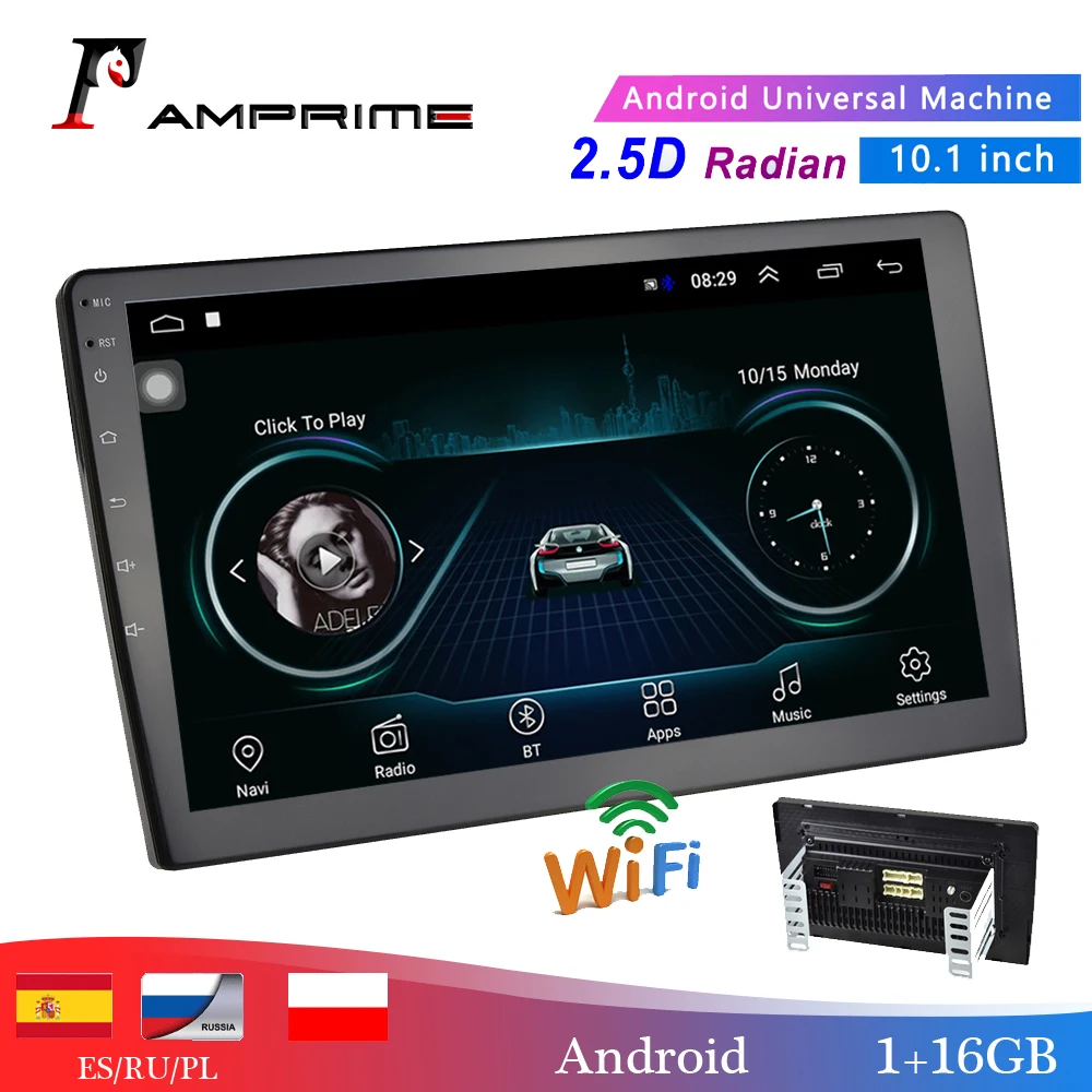 AMPrime 10," Автомобильный мультимедийный плеер 2 din Android автомобильный стерео радио Bluetooth wifi Аудио Mirrorlink MP5 плеер с задней камерой