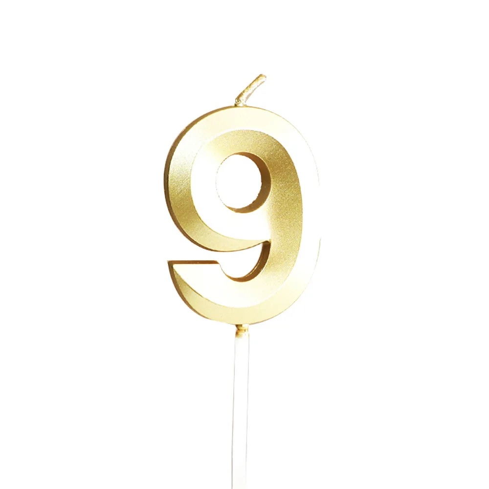 Серия ретро золотые цифры цвета шампанского 0-9 свечи на день рождения для торта