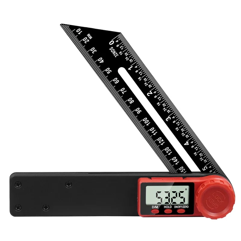 

180mm Digital Protractor Ruler Inclinometer Goniometer Level Measuring Tool Electronic Angle Gauge Stainless Steel Angle Ruler