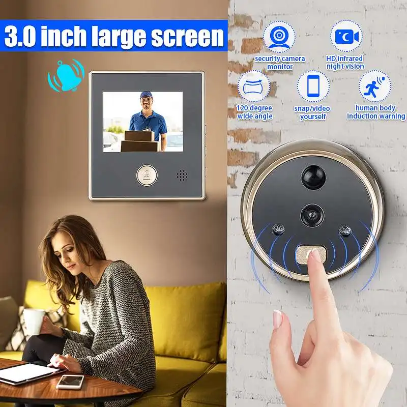 

3inch Sy-1 TFT LCD HD Digital Door Camera Eye Doorbell Electric Door Eye Move Detection 120 degree Peephole Viewer Video