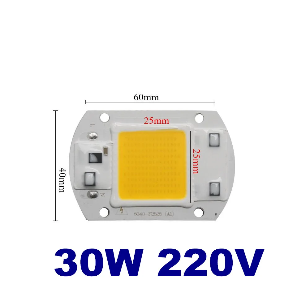 30W 220V 1 шт высокое Мощность 20 вт 30 вт 50 вт светодиодный COB умная ис(интеграционная схема) светодиодный светильник чип SMD AC 220V 110V для DIY проектор прожектор светильник точечный светильник лампочки вне помещений - Испускаемый цвет: 30W 220V