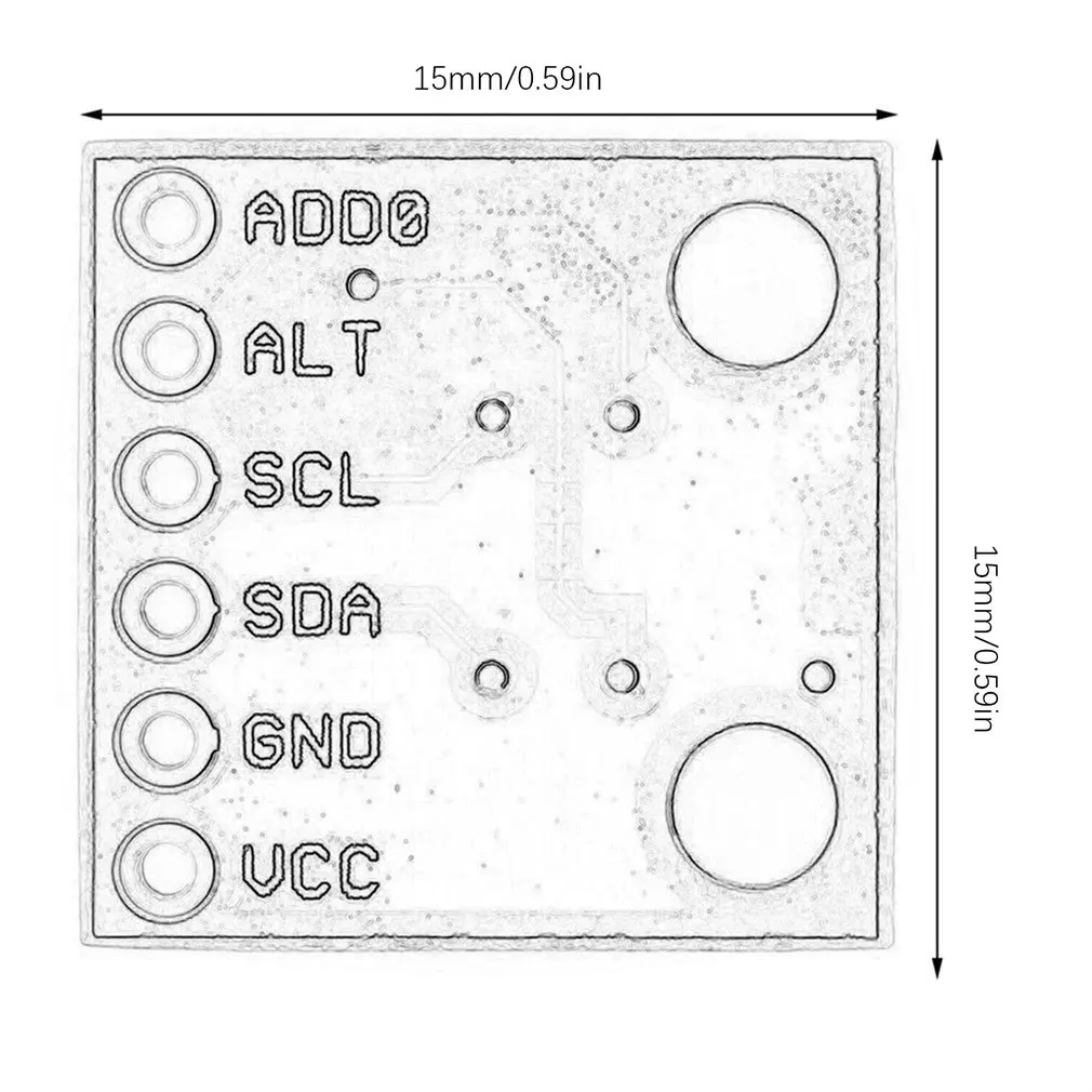 

Mini TMP102 Digital Temperature Sensor Module Breakout Board Two Wire I2C Serial Interface Fitering Capacitor Pull Up Resistor