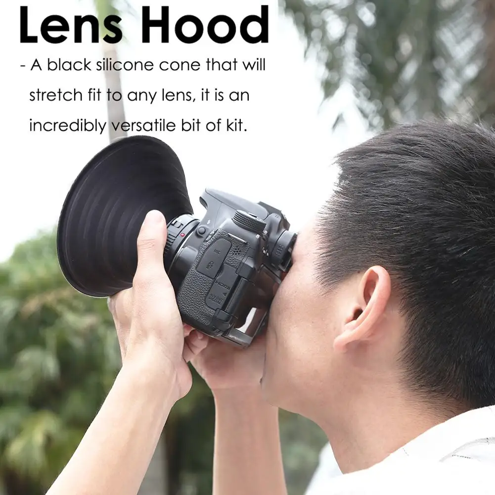 

1pc Camera Lens Hood Ultimate Reflection-free Photos Videos Silicone Lens Hoods Necessary Outdoor Photography Accessories