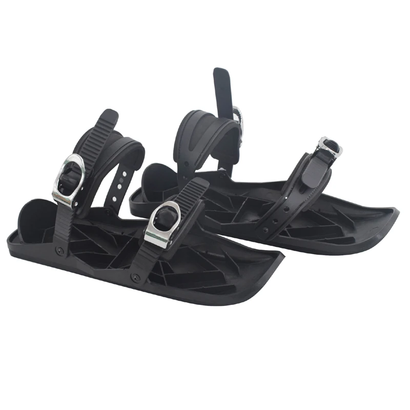 

Мини лыжные коньки, зимняя обувь, лыжные ботинки, нейлоновые, черные, среднего размера, зимние уличные носимые мини сноуборд, сани, лыжные бо...