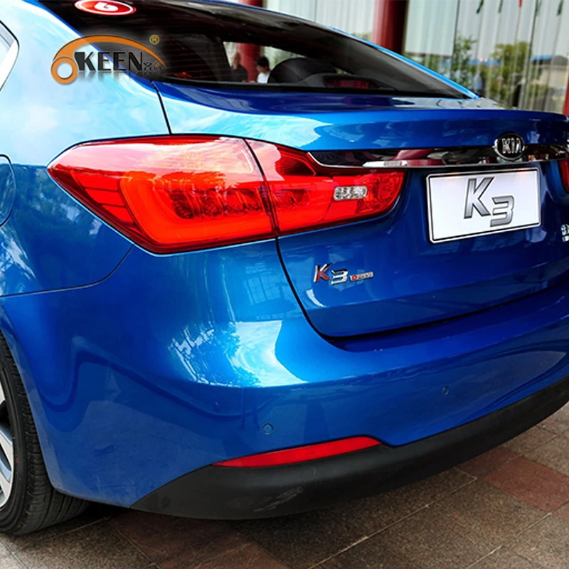 2 предмета в комплекте, для Kia K3 Cerato Форте 2012 2013 автомобиль красный Len светодиодный задний бампер отражатель светодиодный стоп-сигнал светильник туман задняя часть, сигнализирующий фонарь