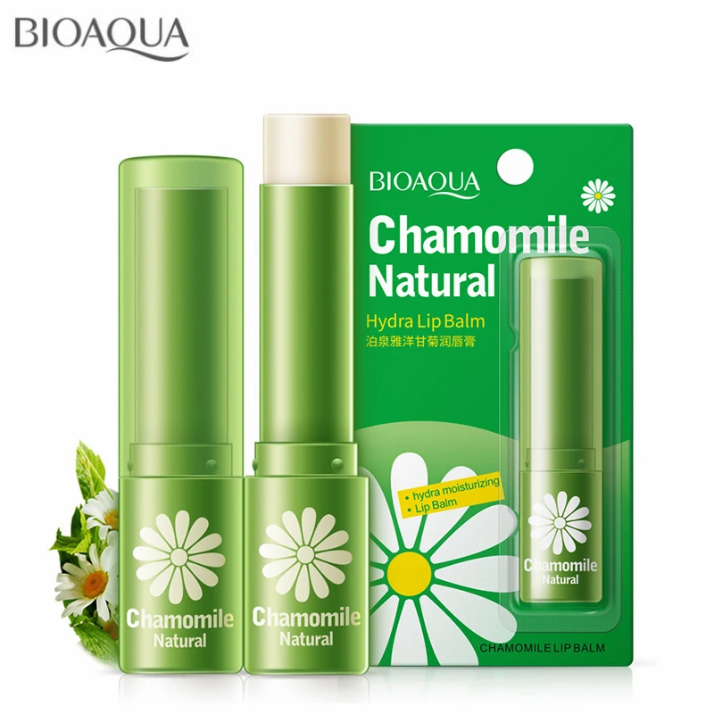 

Lips Makeup Super Vitamin Moisturizing Hydrating Lips Organic Natural Chamomile Lip Balm Sticker Dilute Lip Color Brand BIOAOUA