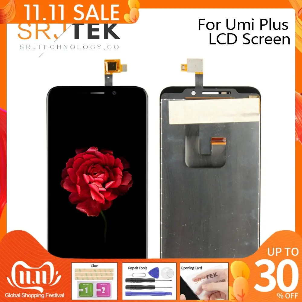 

5.5" For Umi Umidigi Plus LCD Display Touch Screen 100% Original New Tested for Umi plus E Digitizer Glass Panel Replacement