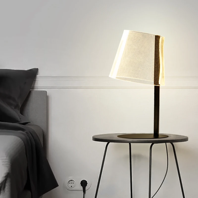 

FQ Modern Minimalist Table Lamp Bedroom Designer Office Desk Bedside Acrylic Table Lamp