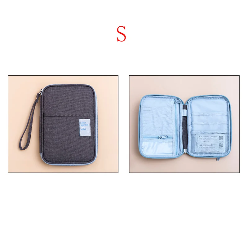 S Dark gray Кошелек, сумка, Обложка для паспорта, держатель для карт, банк, кредитная карта, Обложка для паспорта, кошелек для карт, бумажник визитница, кошелек, сумка для кредитных карт - Цвет: S Dark gray