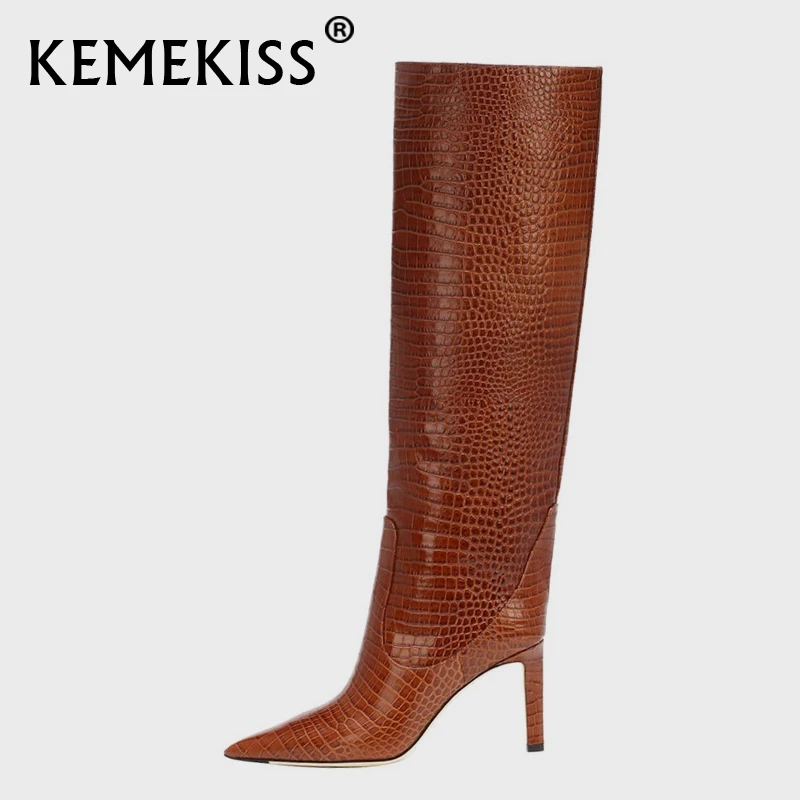 Женские сапоги до колена большого размера 33 48 с острым носком|Сапоги колена| |