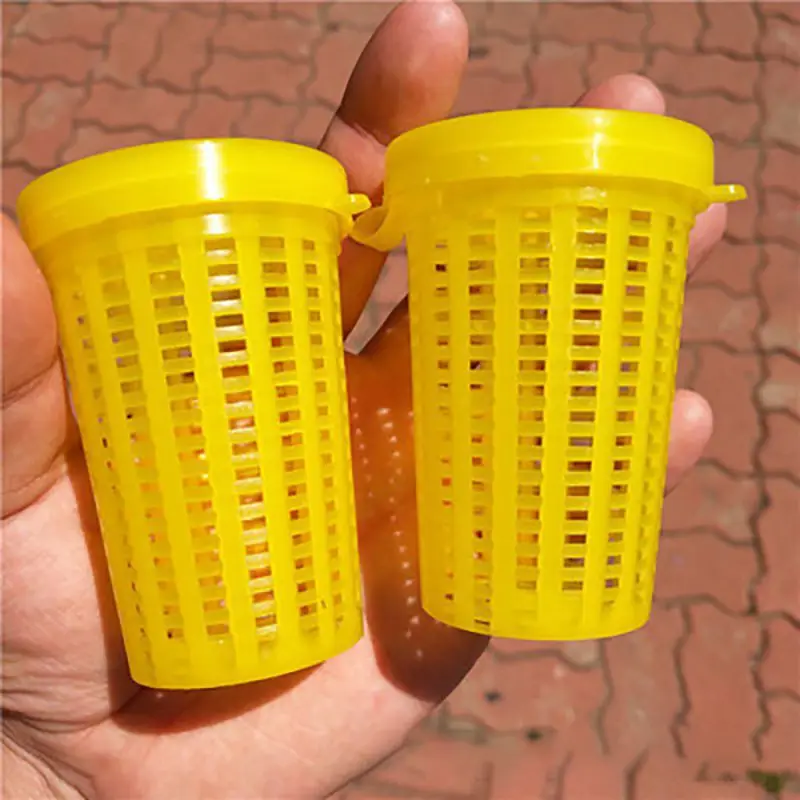 Lightweight Fishing Net Shrimp Cage Bait Accessories Crab Plastic Feeder Yellow Fish | Спорт и развлечения