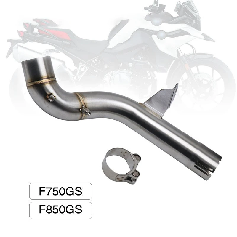 

Motorcycle Exhaust Muffler Middle Connection Link Pipe Tube Catalyst Delete Pipe for-BMW F750GS F850GS F850 GS 2018-2020