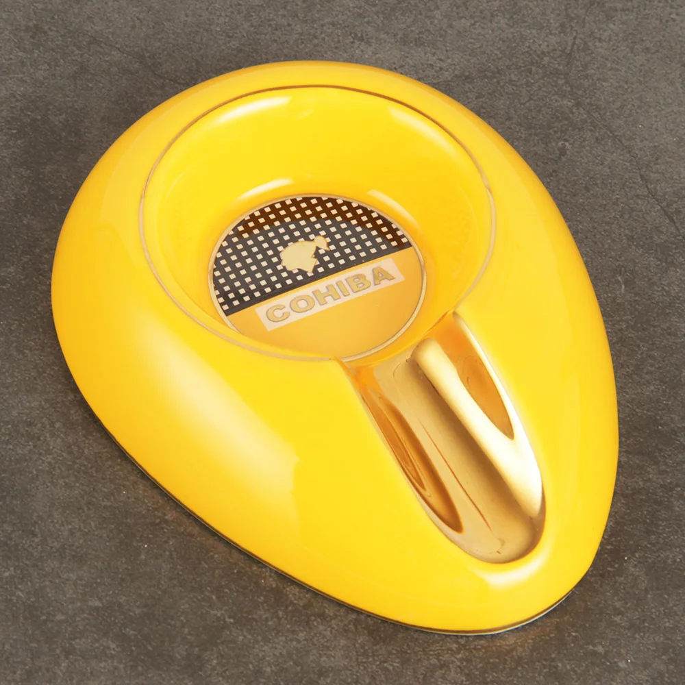 Cohiba желтая Белая Мини керамическая пепельница для сигар|ceramic cigar ashtray|cigar ashtrayceramic
