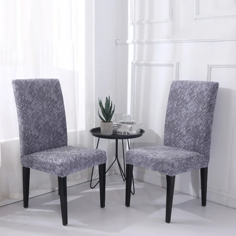 

Stretch Printing Dining Chair Cover Modern Removable Anti-dirty Chair Cover Restaurant Kitchen Chair Cover Banquet Chair Cover