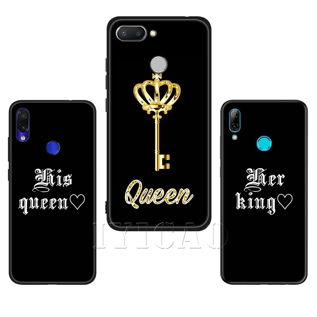 Мягкий силиконовый чехол King Queen DAD MOM для Xiaomi Redmi Note 5 6 7 8 Pro 8T 4X 5A Prime из ТПУ |