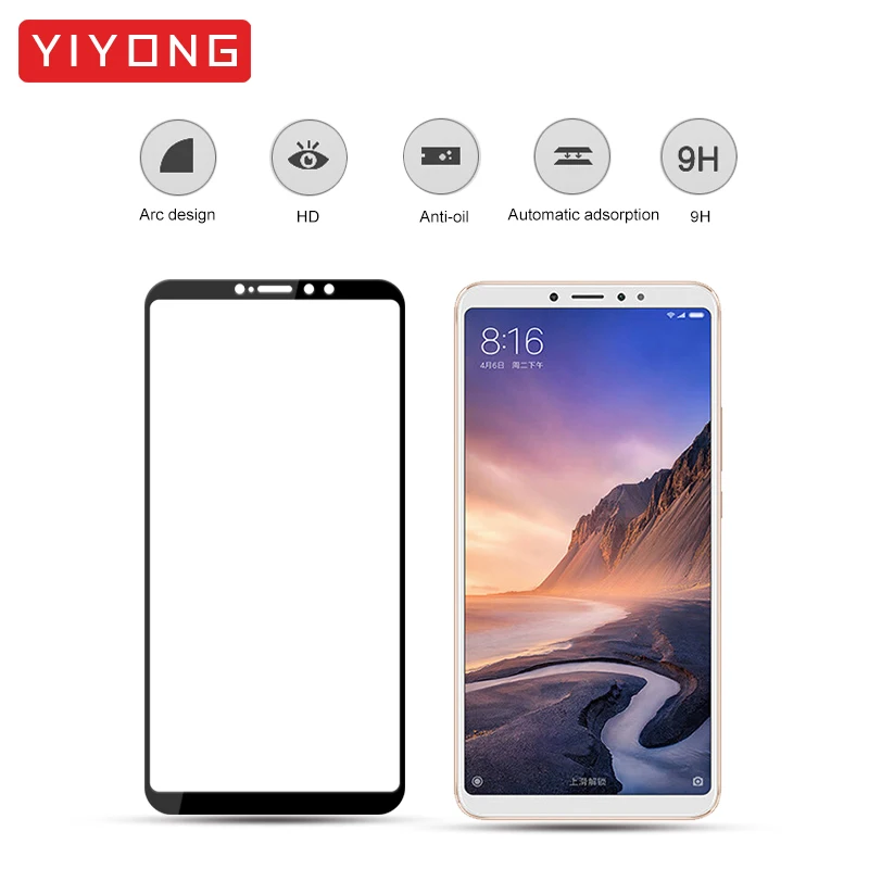 Защитное стекло YIYONG закаленное для Xiaomi Mi Max 2 3|Защитные стёкла и плёнки телефонов|