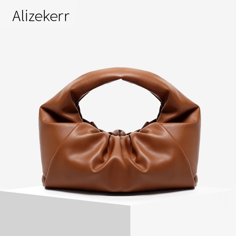 Мягкая искусственная кожа плиссированные сумки для женщин 2020 новый дизайнер