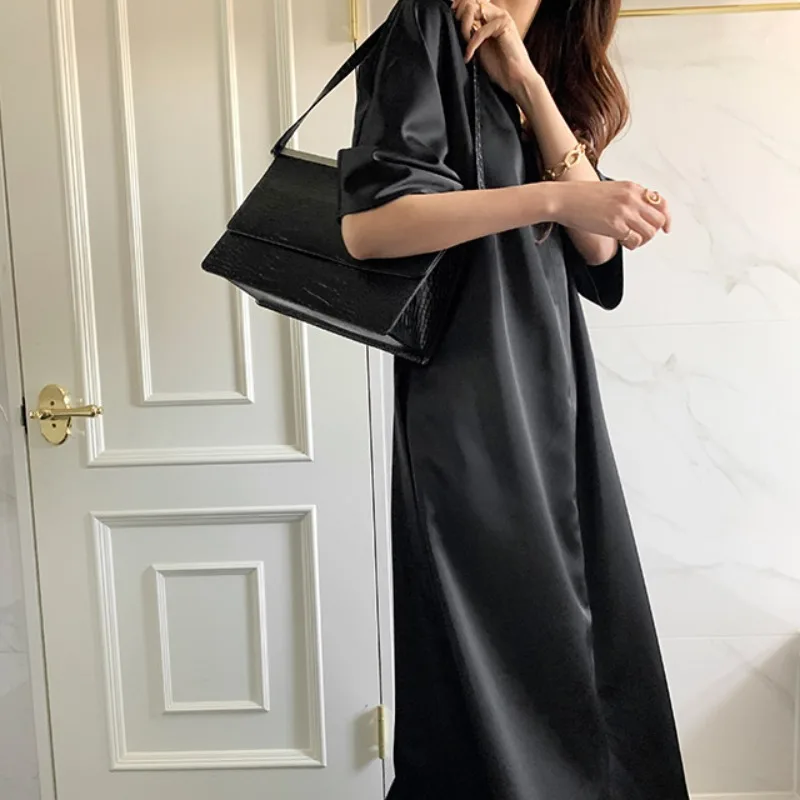 Женское однотонное платье Вечерние завышенной талией элегантное праздничное