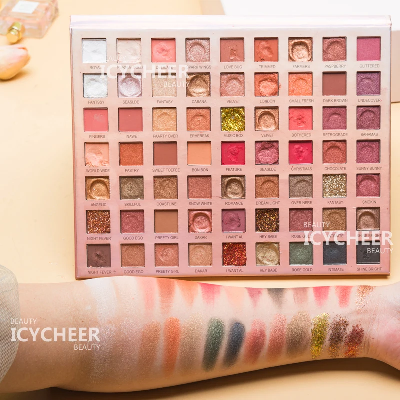 Косметика ICYCHEER 88 цветов тени для век Палетка кремовые мерцающие блестящие
