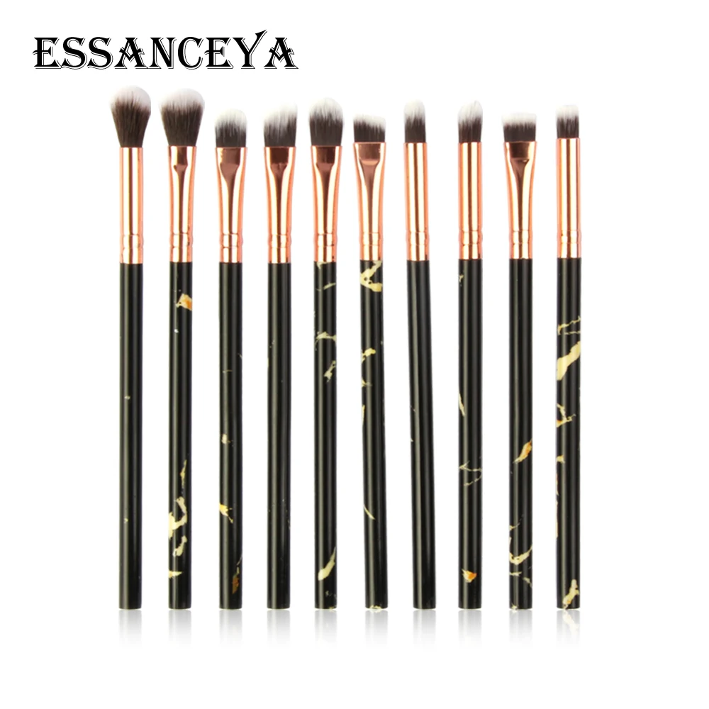 ESSANCEYA 7/10 шт. набор кистей для макияжа Профессиональные теней кисти переносной красивая щетка инструменты Мрамор Мини косметические кисти - Handle Color: 10PCS