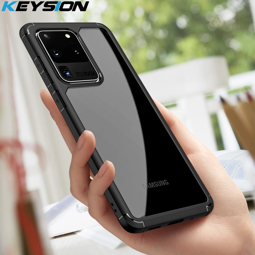 

KEYSION Fashion Shockproof Case for Samsung Galaxy S20 S20 Plus S20 Ultra Transparent Silicone Phone Back Cover for Samsung S20+