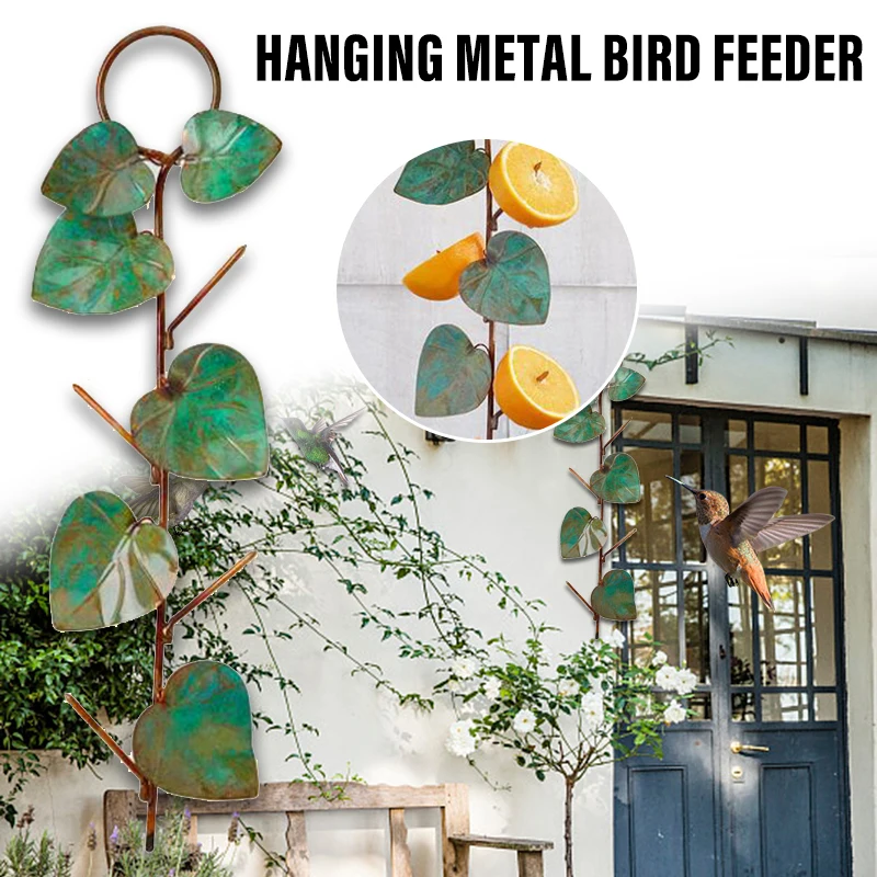 

Birds Feeder Hanging Metal for Outdoor Gardens Feeding Birds Water Seed With hooks for easy hanging Bird Supplies TB