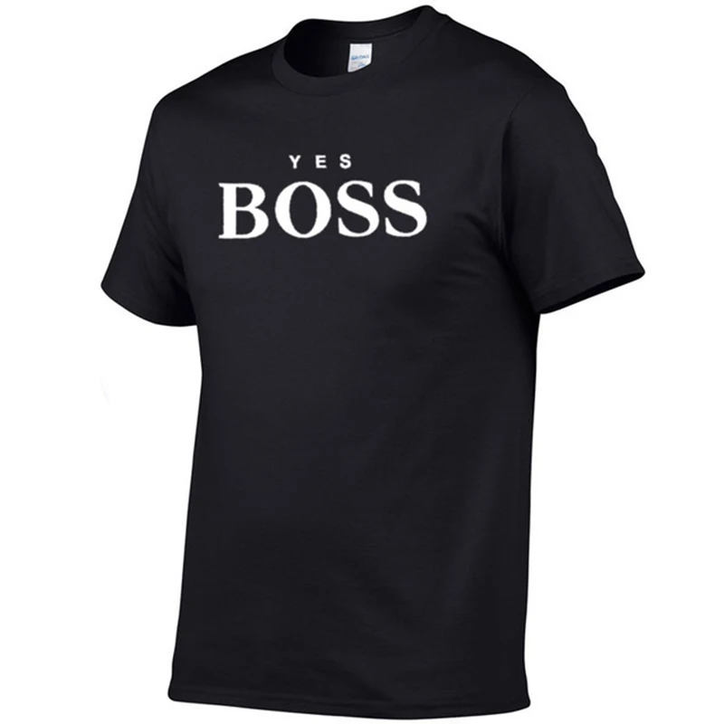 

2021 New YES BOSS Spring And Summer Pure Cotton Men's Casual Short-Sleeved Solid Color Neutral Round Neck T-Shirt Sports Top
