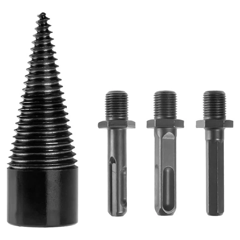 

3Pcs 42MM Wood Splitter Drill Bit Removable Log Splitter Drill Bit Firewood Kindling Splitter for Electric Drill