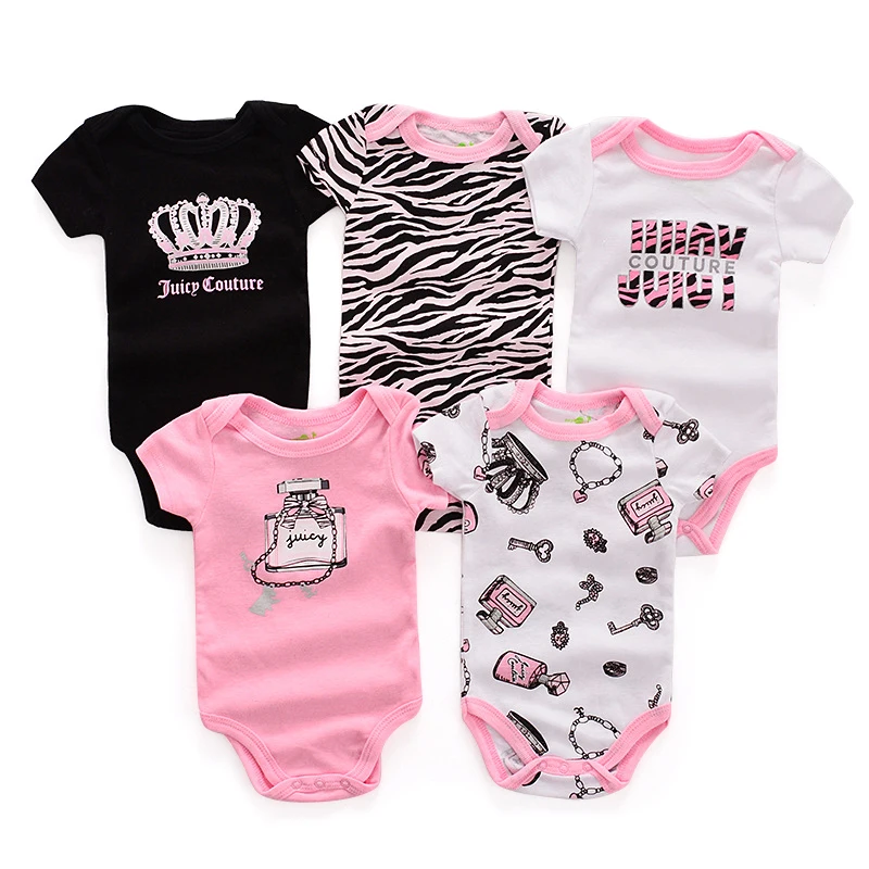 

Ircomll 5PCS/Set Summer Baby Boy Girl Clothes Baby Cute Cotton Bodysuits for Newborns Overalls and Jumpsuits Toddler Clothing