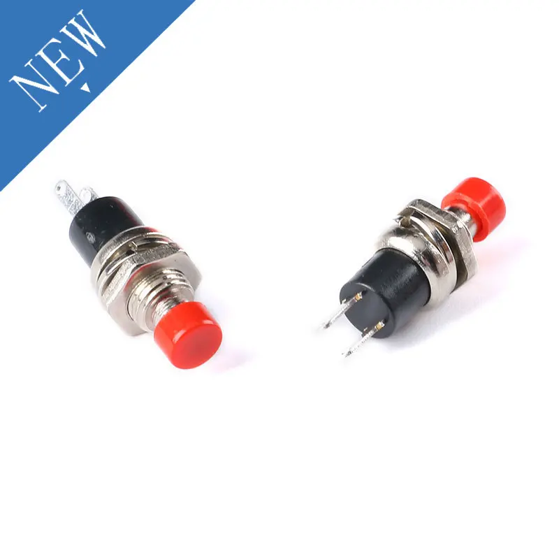 10 шт. 7 мм PBS-110 вкл/выкл кнопочный переключатель переменного тока 220V 0.5A Мини