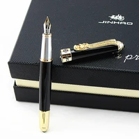 jinhao 1000 black luxurious business medium nib fountain pens new office business school writing ink pen