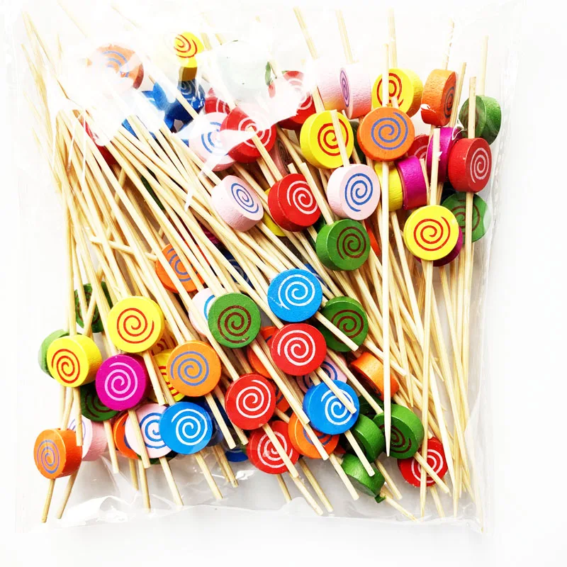 100 шт. бамбуковые палочки для украшения коктейлей | Дом и сад