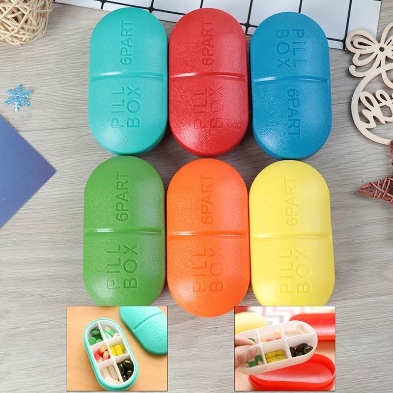 4/6 слотов влагостойкий дорожный ящик для таблеток органайзер диспенсер хранения